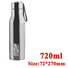 Load image into Gallery viewer, Outdoor Water Bottle Double Wall Stainless Steel Vacuum Hiking Sports Traveling Water Bottle with Portable Rope 450ML 720ML