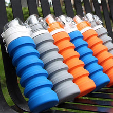 Load image into Gallery viewer, 180-500mL Folding Water Bottle Outdoor Sports Run Cycling Water Cup Collapsible Silicone Water Bottle Drinkware
